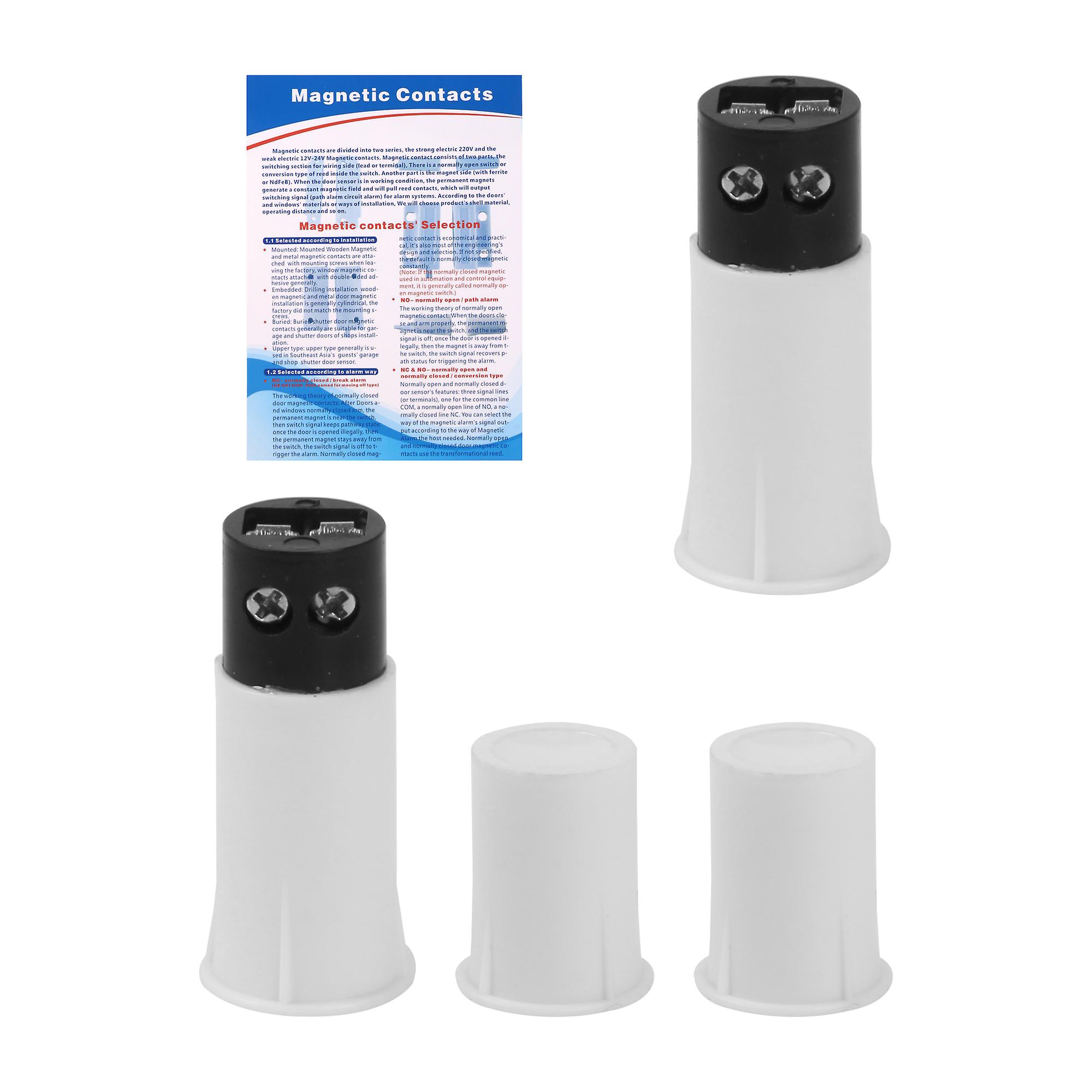 2 Pcs Recessed NC Door Window Contact Sensor Magnetic Reed Switch DC100V