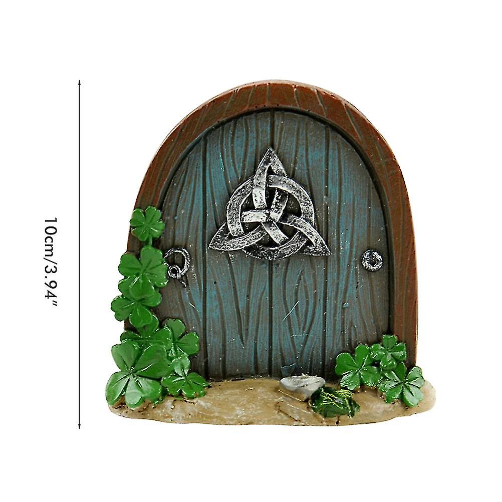 木用妖精ドアミニチュアガーデン屋外ウッドデコレーション8-10cm