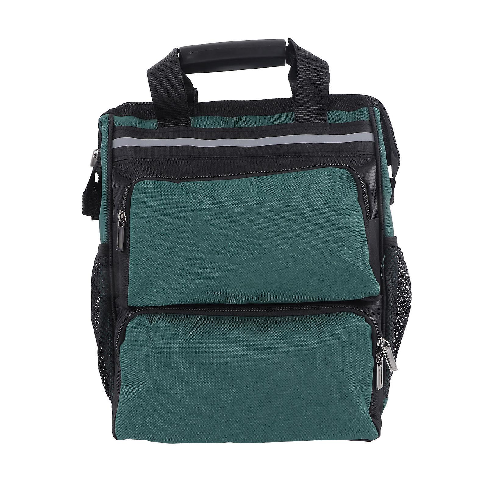 Tool Bag Backpack Canvas Wear Resistant Large Capacity Multi Compartments Portable Tool Backpack for Electrician