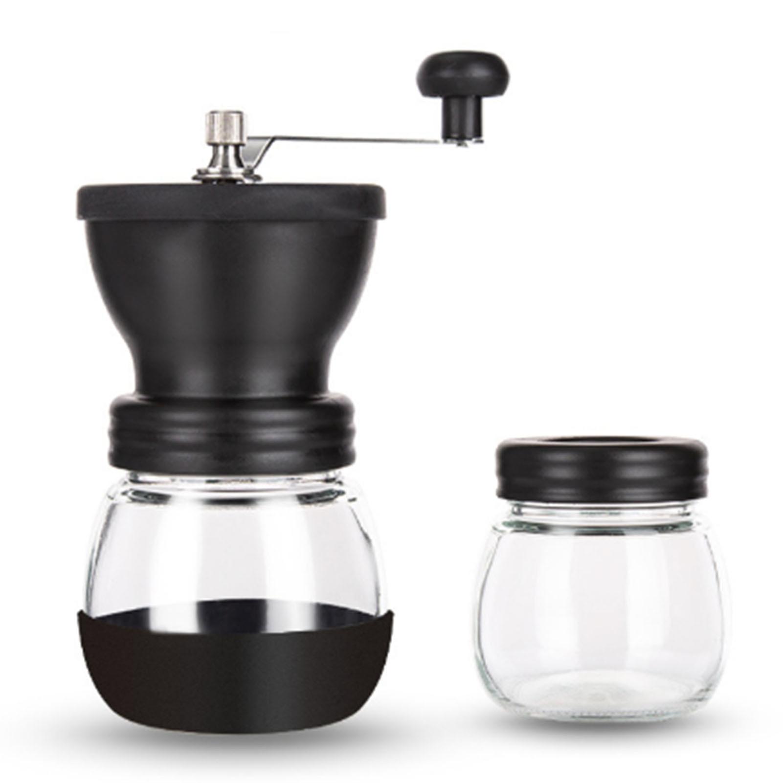 Manual Coffee Bean Grinder with Adjustable Tank - Compact Hand Coffee Maker