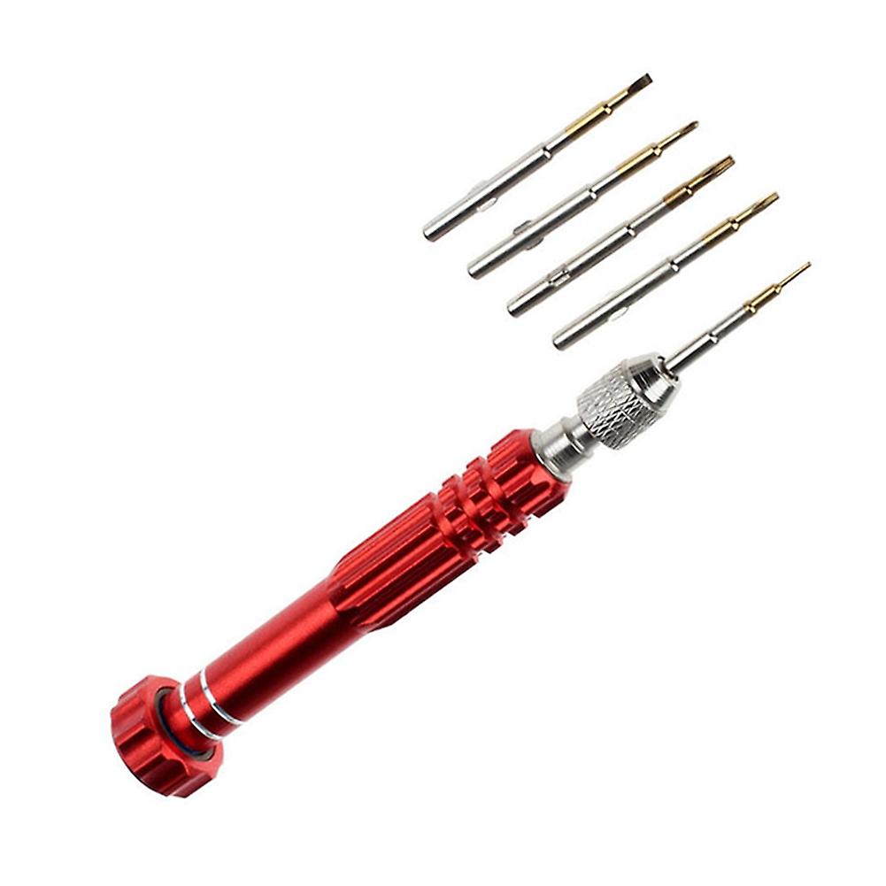 Red 5 in 1 Precision Torx Screwdriver Cellphone Watch Repair Mixed Set Precision Screw Phone Watch