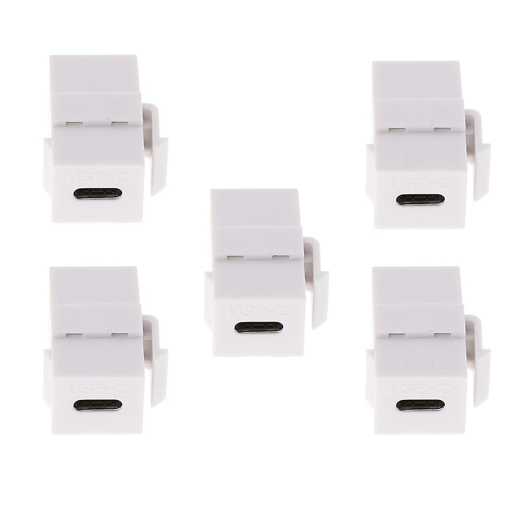 USB C Type C Connector Keystone Jack for Wall Plate Outlet Panel White