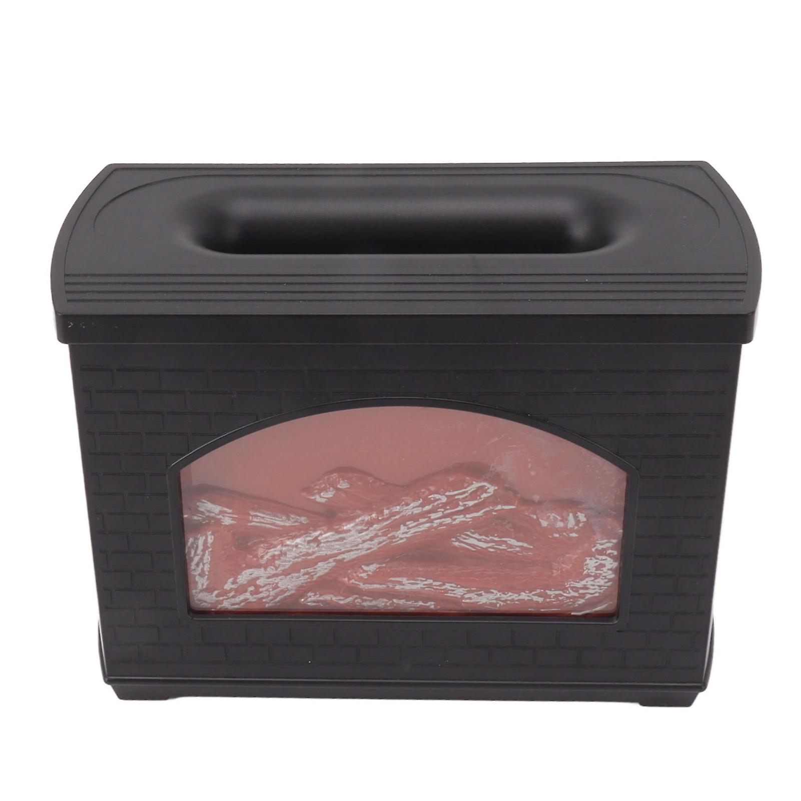 Black 270ml Fireplace Flame Diffuser No BPA Desktop Essential Oil Diffuser Mist Humidifier 7.5W 5V 