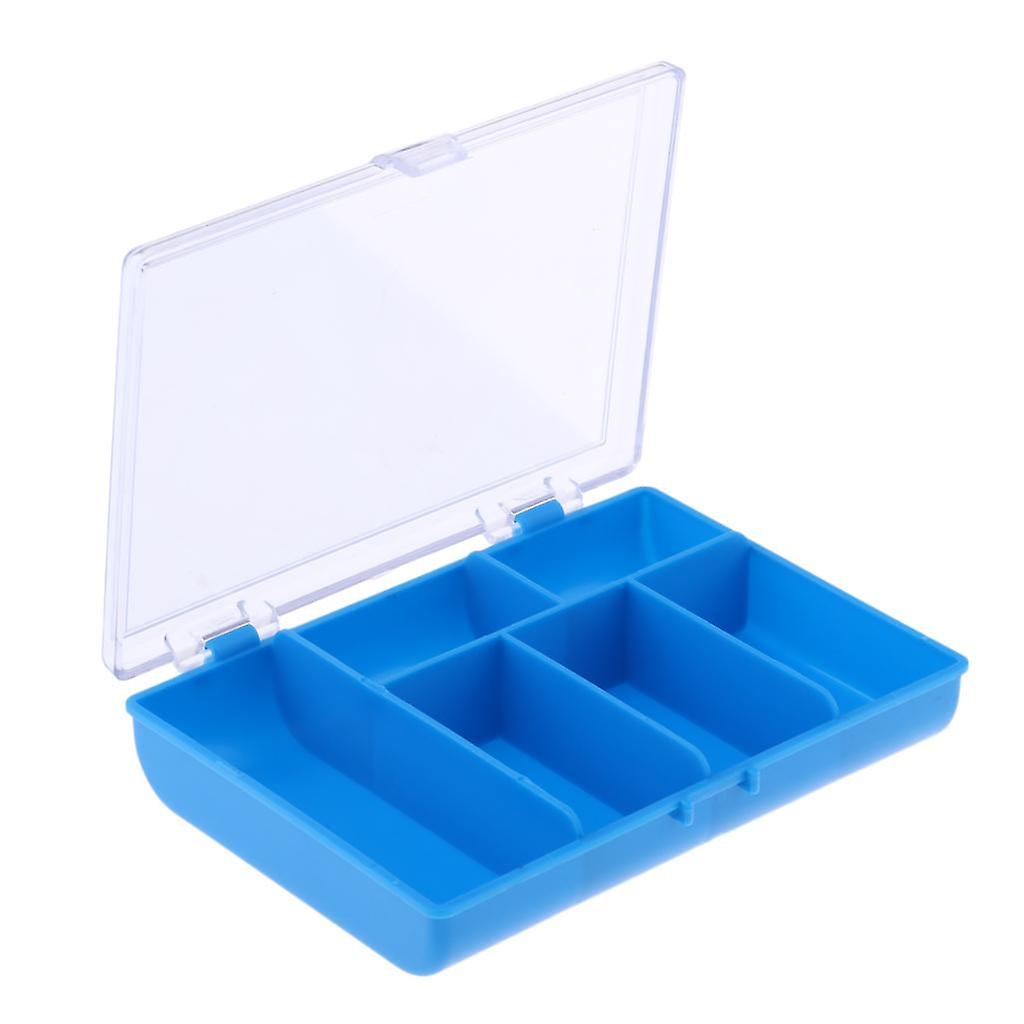 Plastic Fishing Lure Hook Tackle Box Storage Case Container Organizer Blue