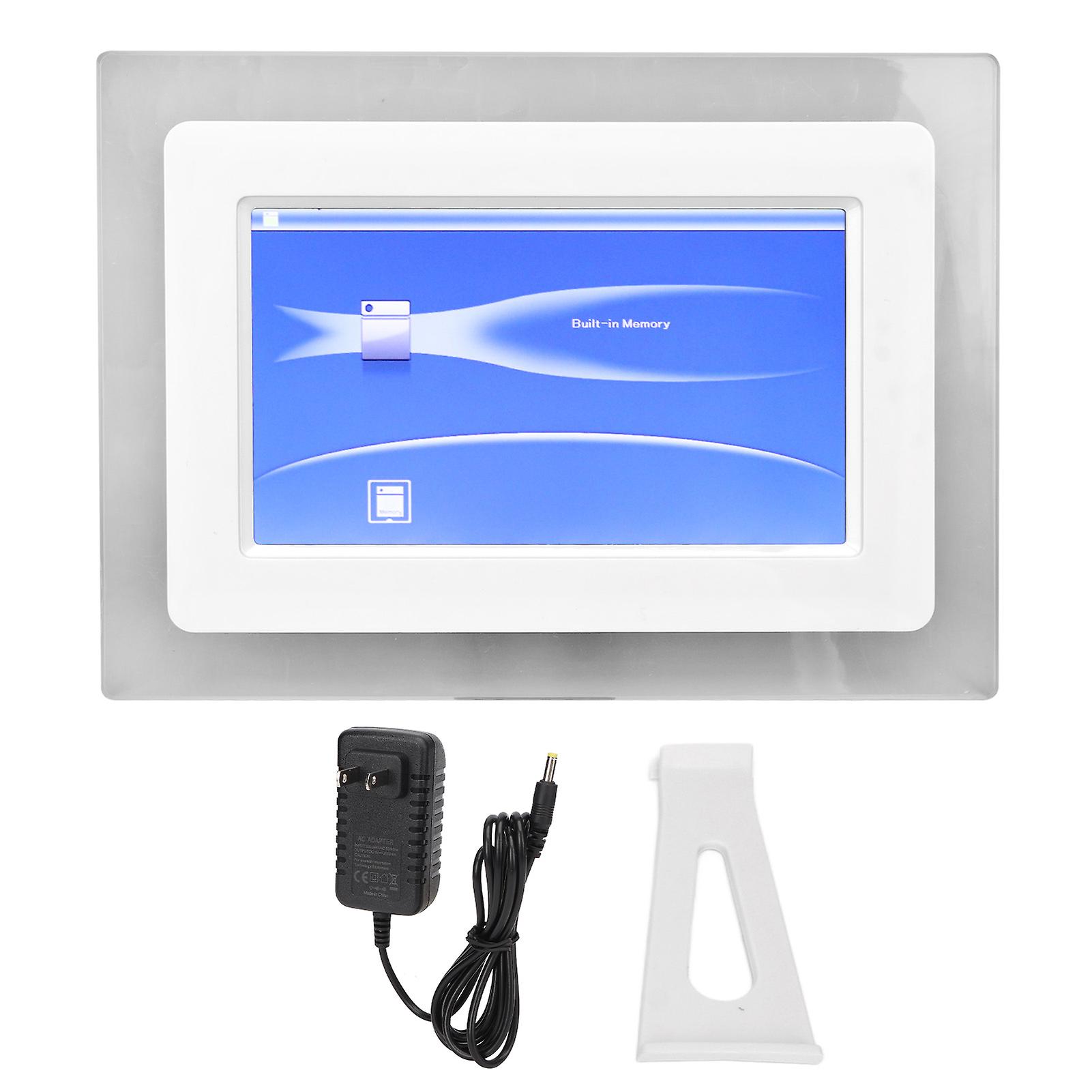 7" Digital Picture Frame - 800x480 Display, USB & Memory Card Support, Easy Setup, White