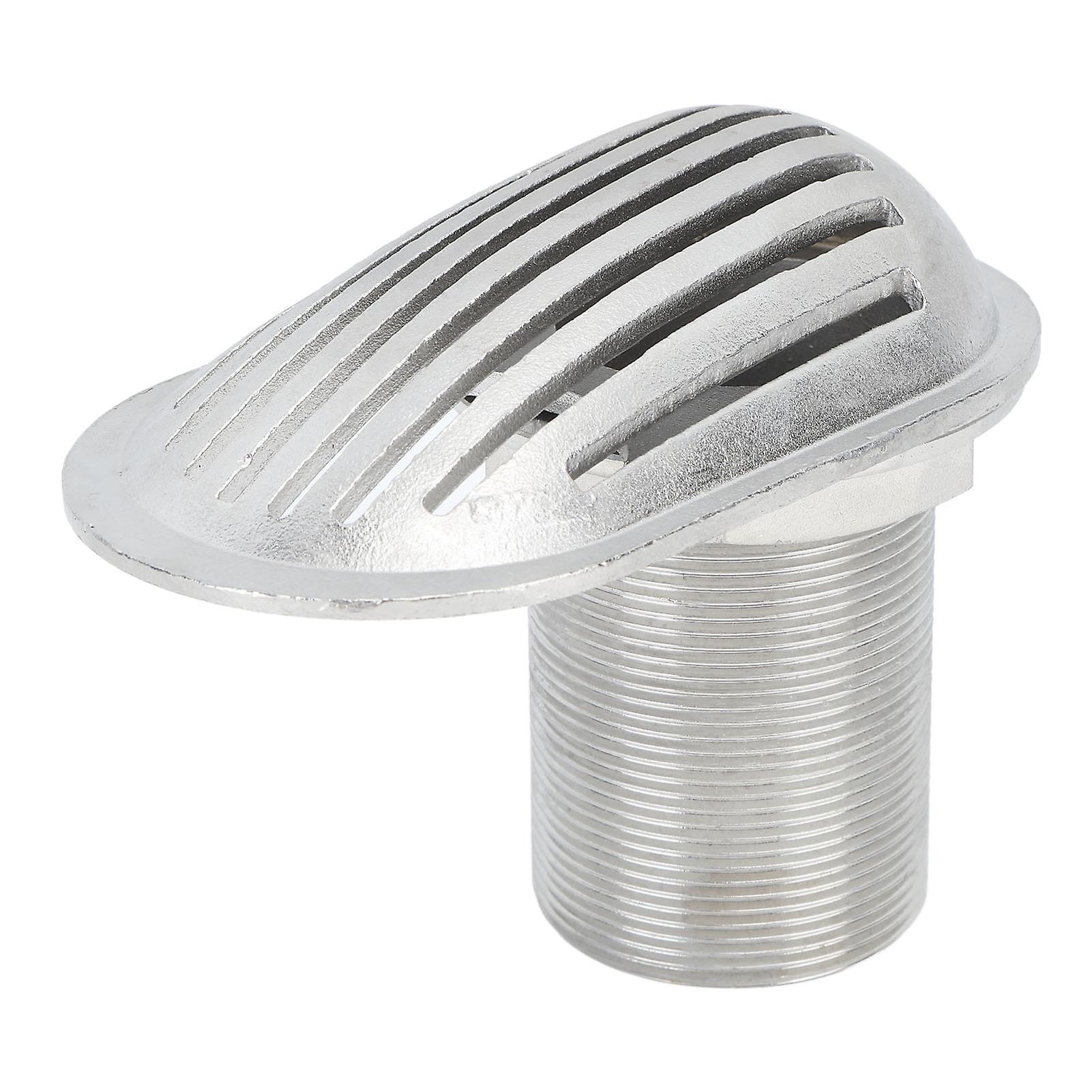 2in Marine Boat Intake Strainer Embedded 316 Stainless Steel Thru Hull Water Pickup Filter Scoop for Yacht Kayak