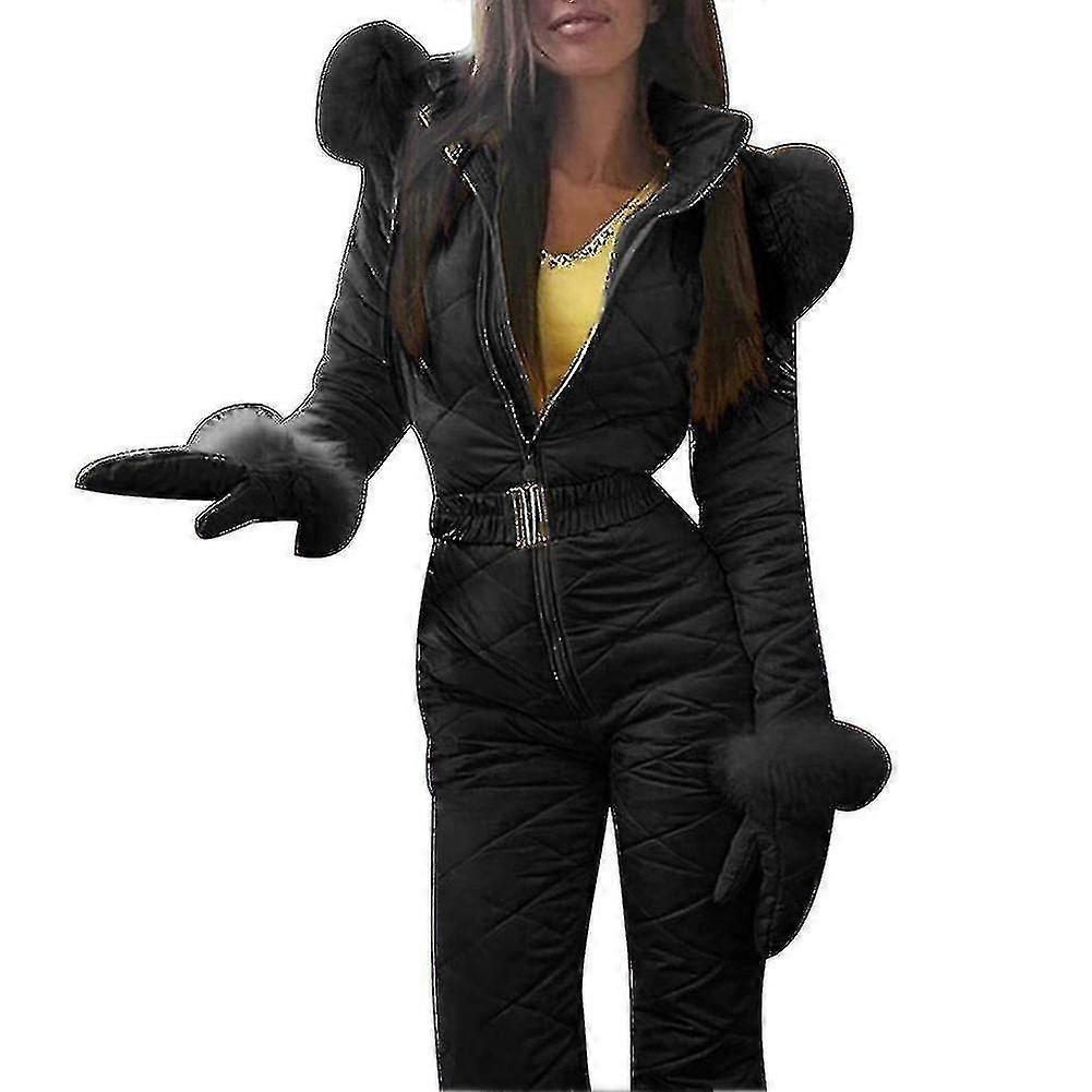 Women Warm Snowsuit Outdoor Sports Pants Ski Suit Waterproof Jumpsuit