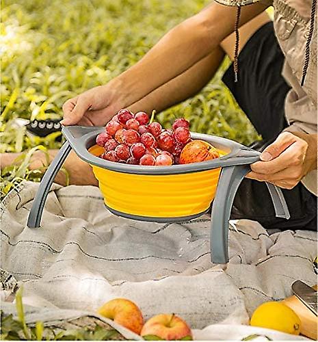 Collapsible sieve, storage basket, draining basket for fruit and vegetables, space-saving foldable