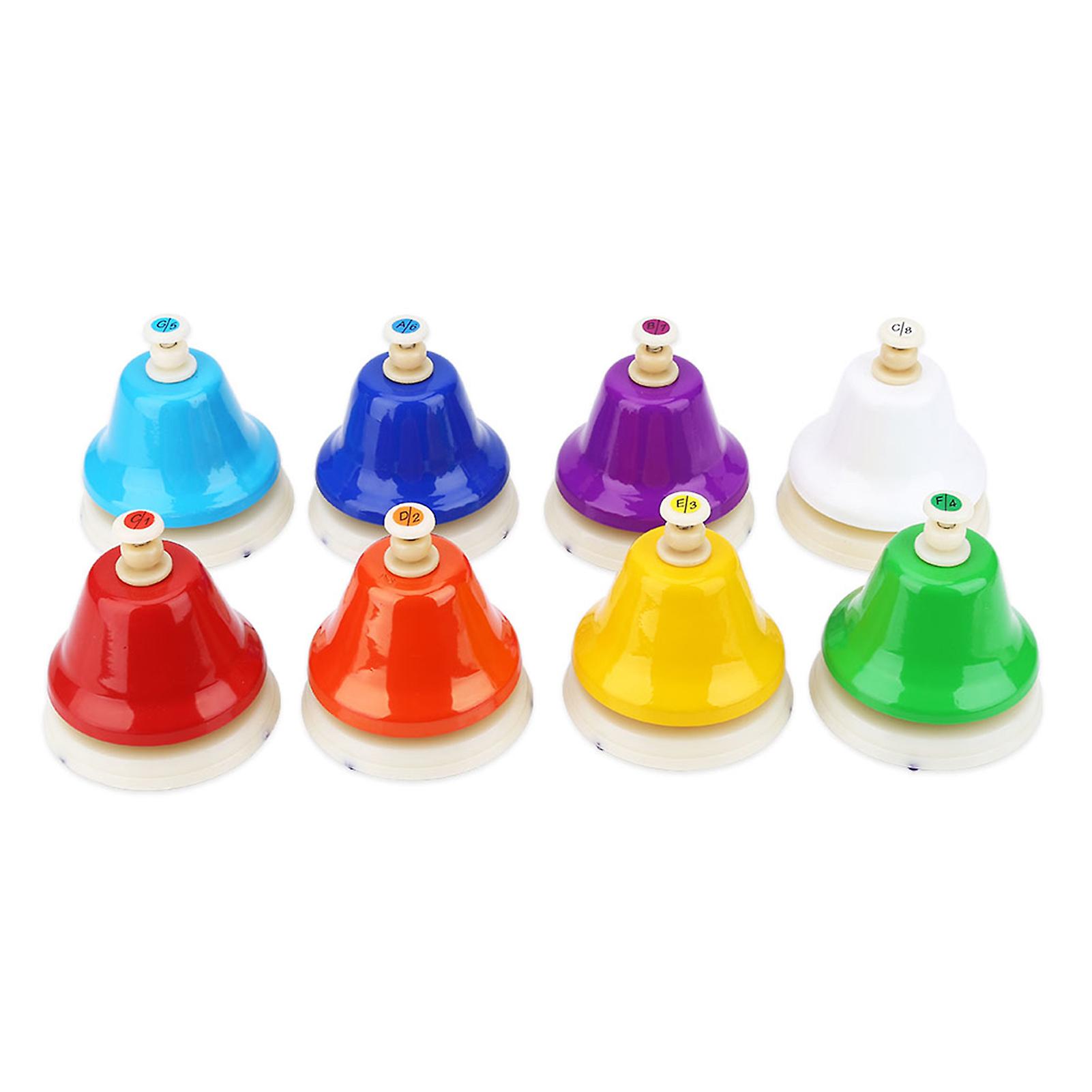 Children's Colorful Handbell Set 8 - note Sound, Can Be Used as a Music Toy