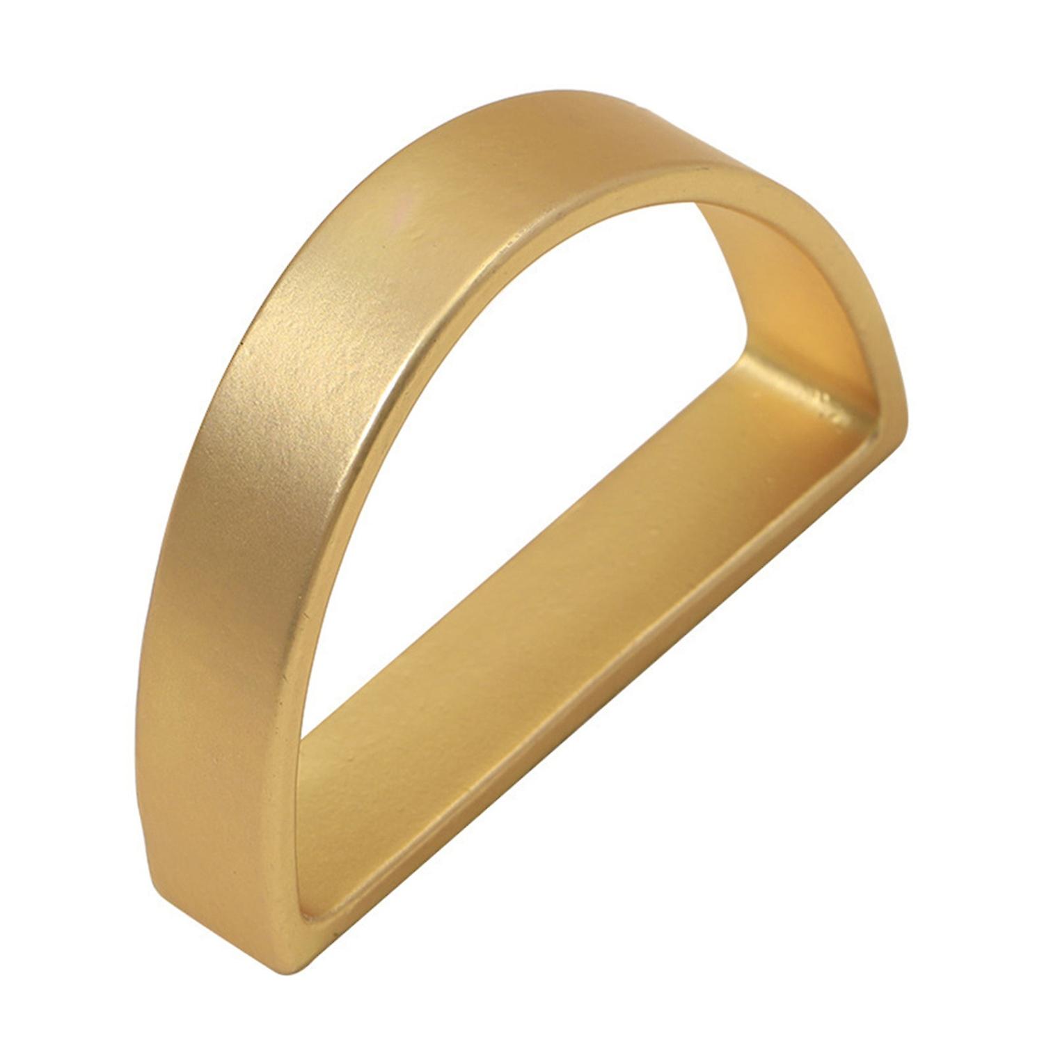 Napkin Rings Polished Zinc Alloy Modern Simple D-shaped Smooth Surface Half Round Napkin Ring Dining