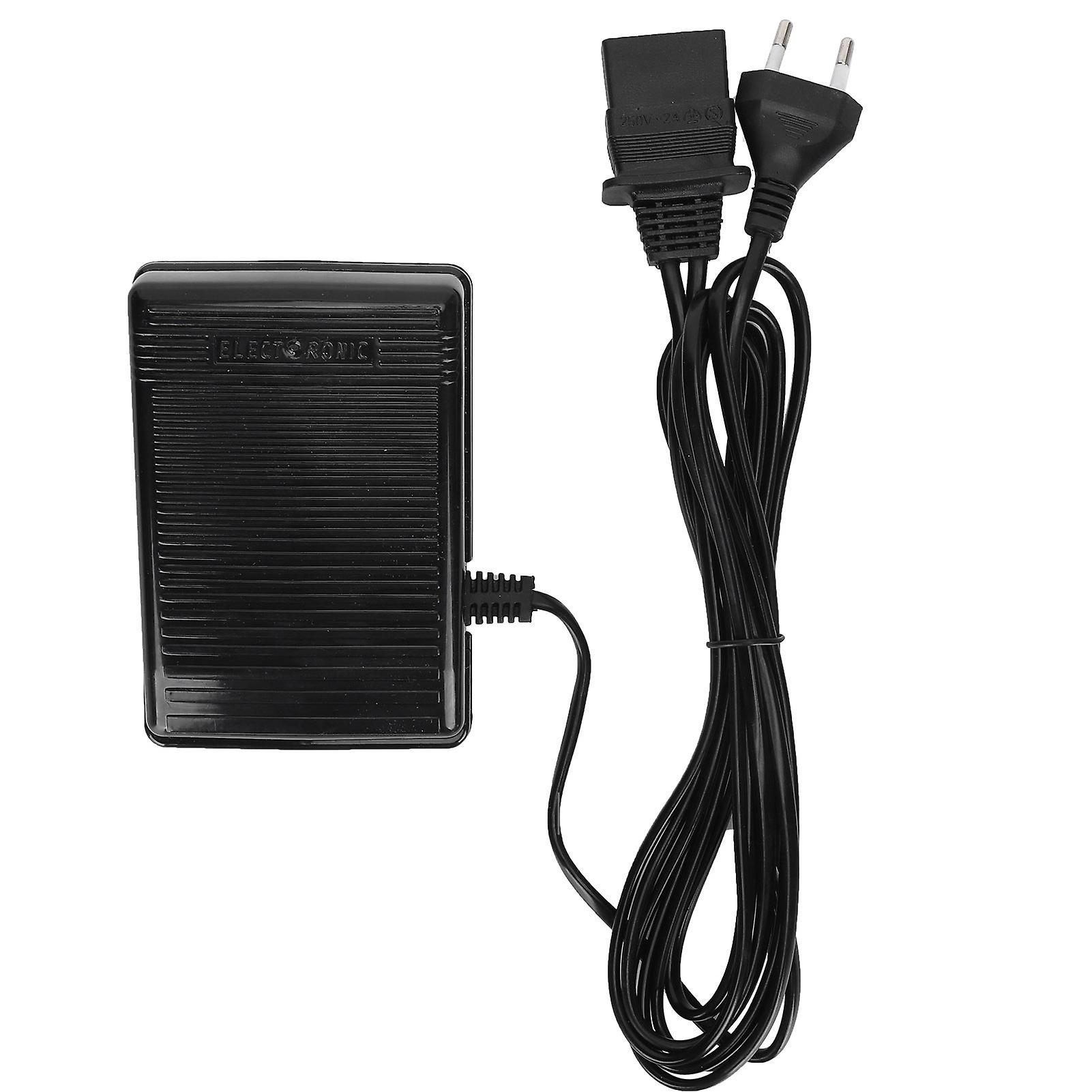 Sewing Machine Foot Pedal Controller Multifunctional 3‑Hole Power Cord for SINGEREU Plug 220V 