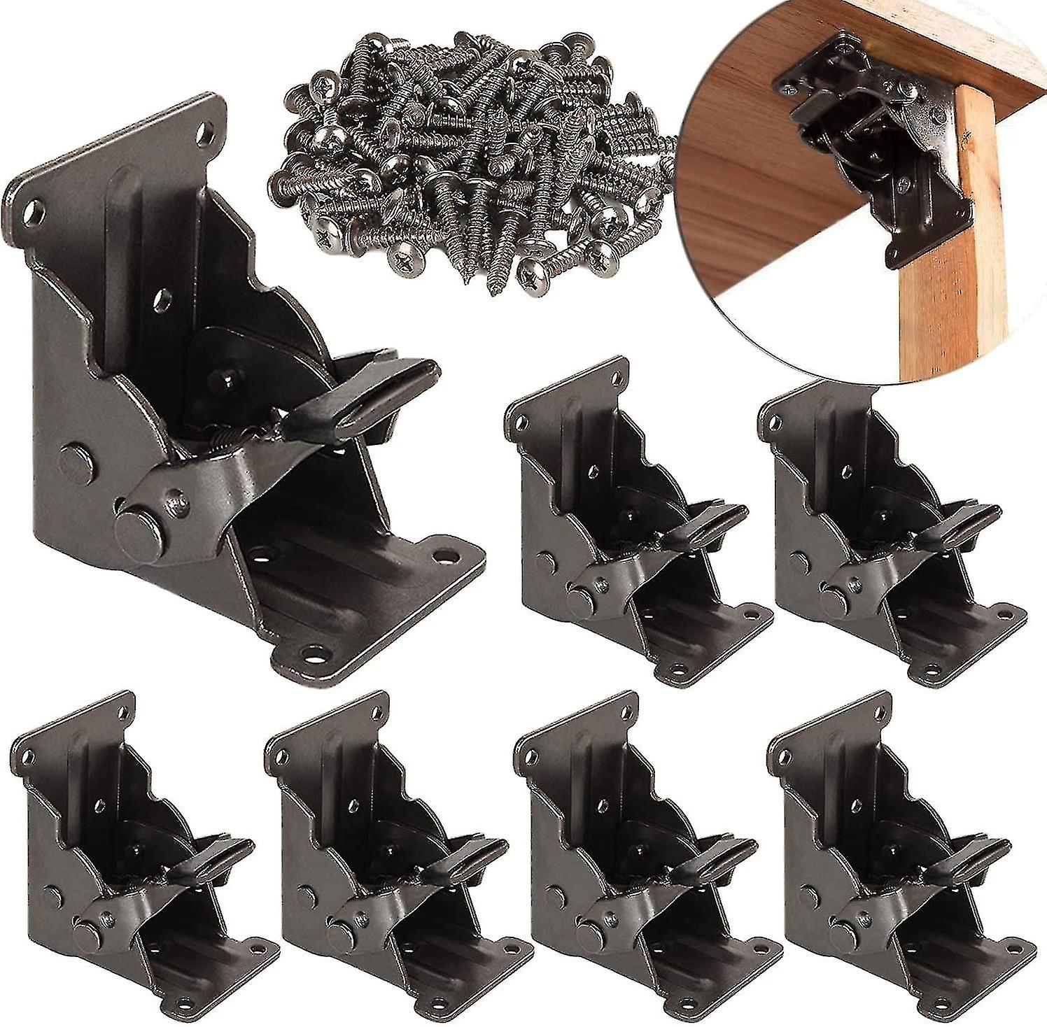 8pack Folding Table Legs Bracket Foldable Table Bracket Lock Extension Support Bracket Locking Hinges, Foldable Support Bracket Self-locking Hinges Fo
