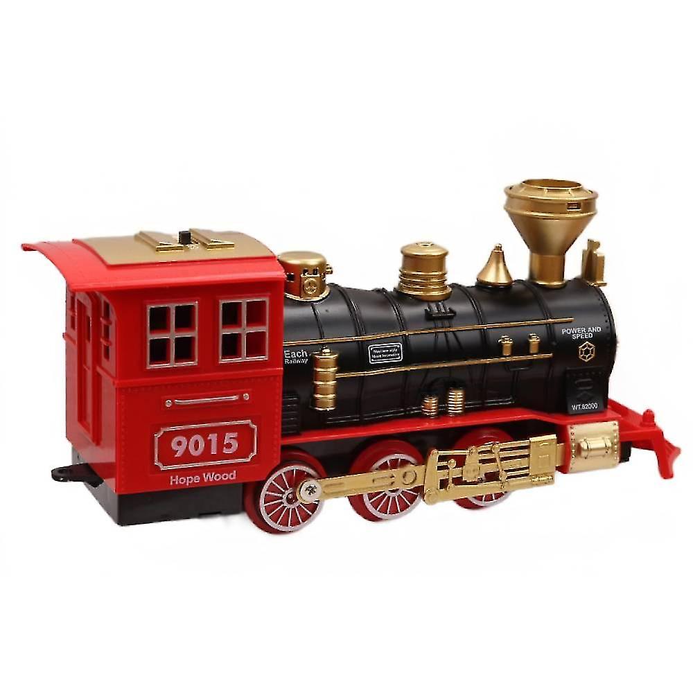 Electric Train Toy For Boys W/ Smokes Lights & Sound Railway Kits W/ Steam Vehicles