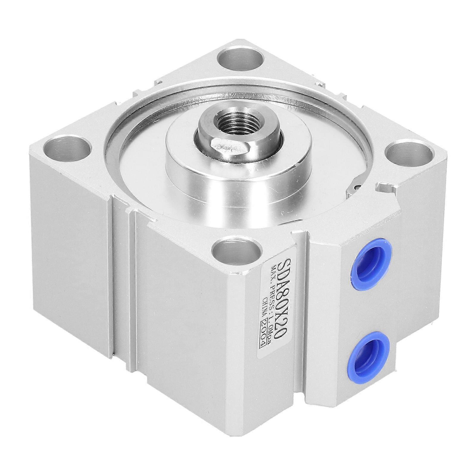 Ouitble Industrial Supplies اسطوانة هواء هوائية من الألومنيوم SDA80x20 تتحمل ، معدات صناعية رقيقة أحادية الحركة
