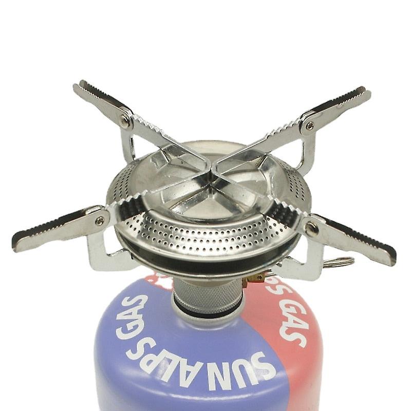 ポータブル屋外キャンプ調理超軽量ガスストーブバーベキューピクニックステンレス鋼ミニ折りたたみ式ハイキングガスストーブバックパッキング