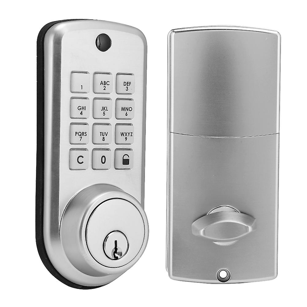 2.36-2.76in Adjustable Smart Password Lock with 2 Keys, Silver