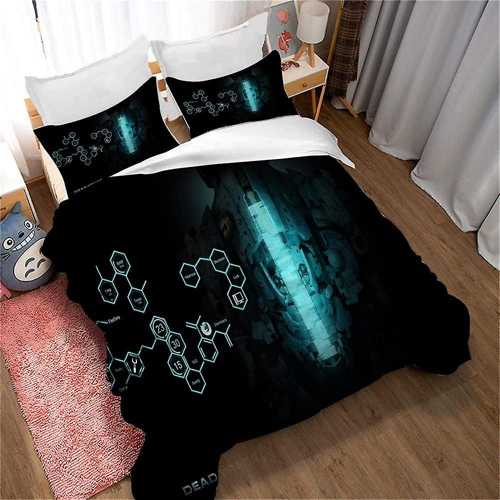 Zestawy poszewek na kołdrę Ste-X + 2 poszewki na poduszki Nastolatka Dziewczyna Hatsune Digital Miku Cyan Dwustronny zestaw pościeli 2 osoby mają Zippe A)
