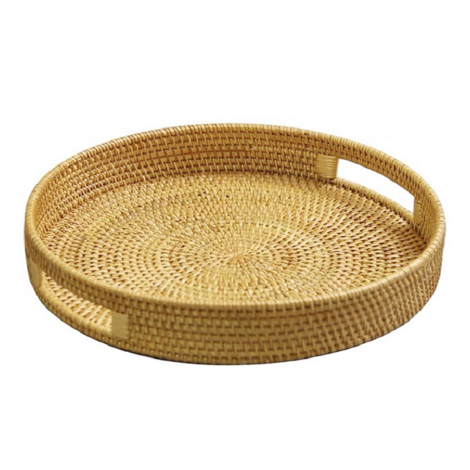 Handcrafted Rattan Storage Box Practical Portable Storage Basket For Fruit Tray