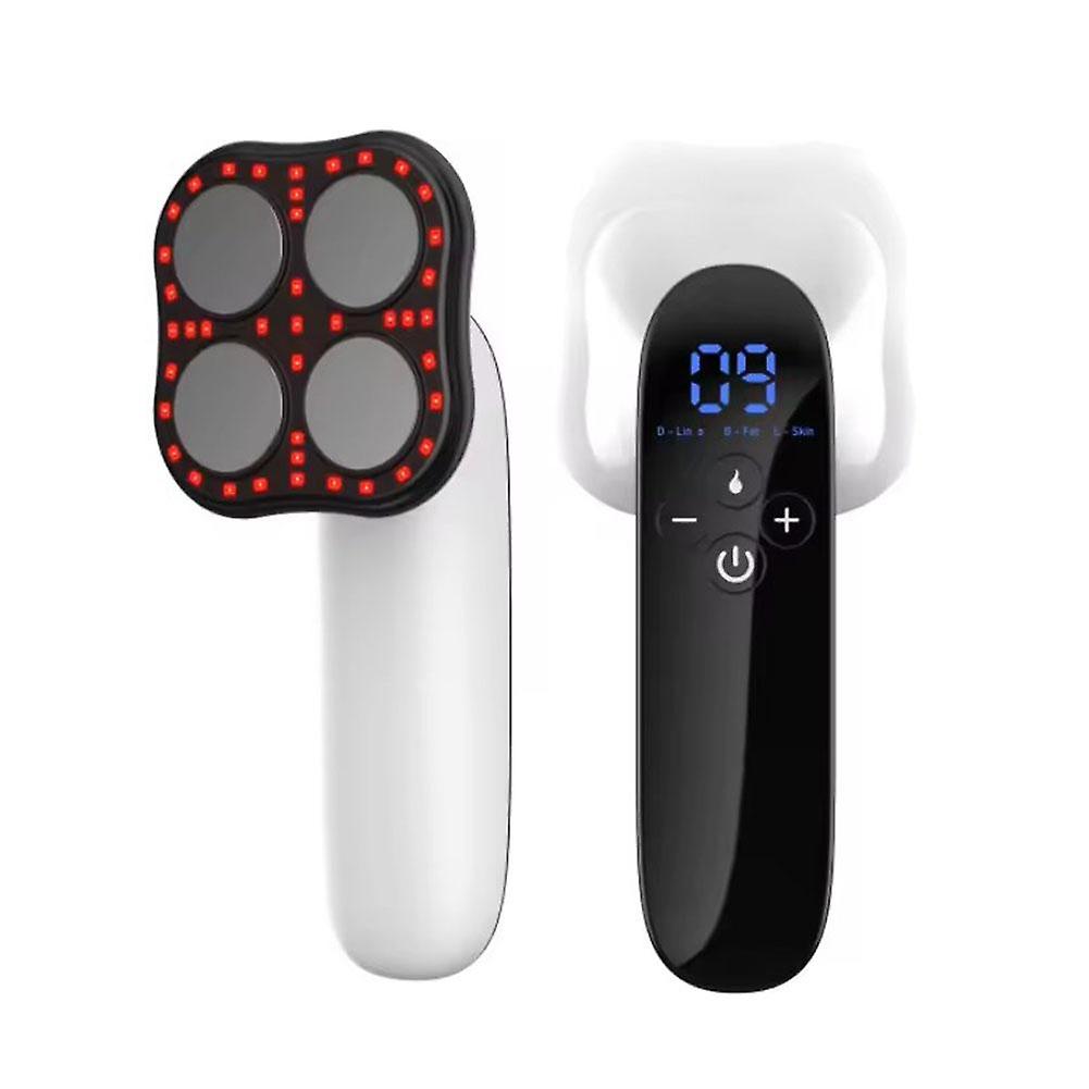 Fat Push Massager 4 Heads 39 LED Cellulite Remover 3 Modes 10 Intensity Levels Constant Heat Wireless Handheld Body Sculpting