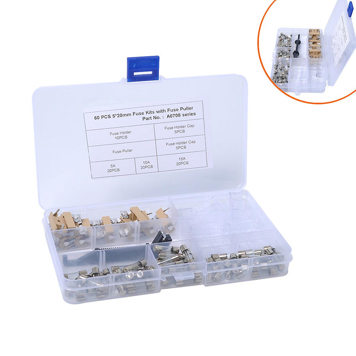 Pcb Fuse Holder 5a Fiberglass 15a Glass Fuse 5*20 Fuse Set