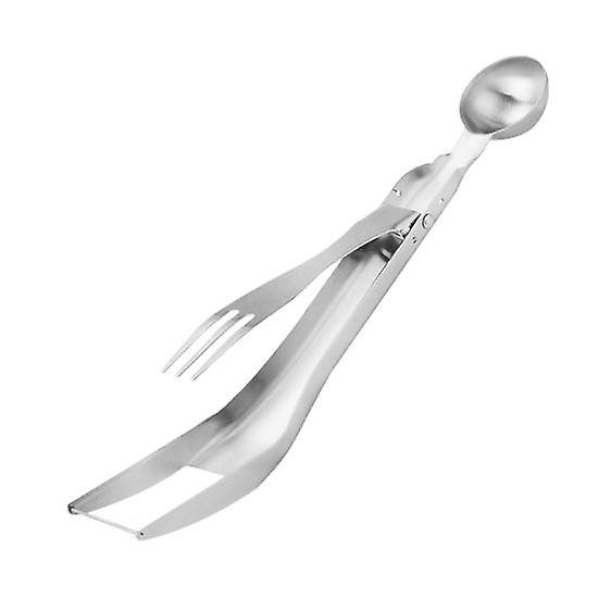 Stainless Steel Slicing Slicer Fork 3-In-1 Multifunction Fruit Summer Watermelon Cube Maker Watermelon Cutter Cutting Tool Kitchen Gadgets