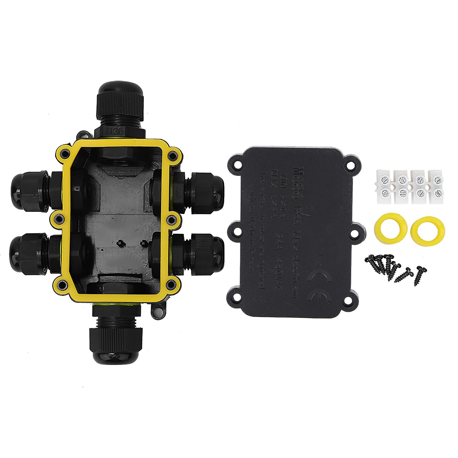 IP68 Plastic Junction Box 5m Underwater Connection Wiring Box T100 450VAC 24A UL94V‑2