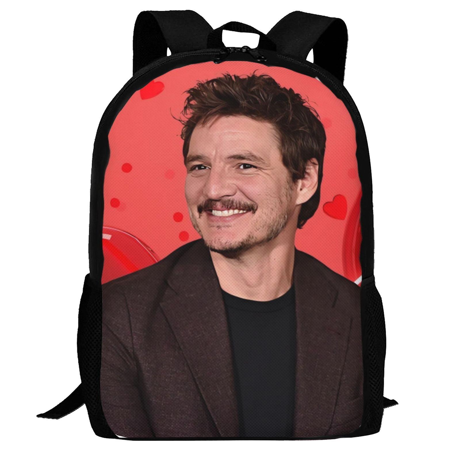 Pedro Pascal Backpack,3d Print Laptop Backpack Lightweight Casual Daypack Bookbag Multi-Function Travel Backpack