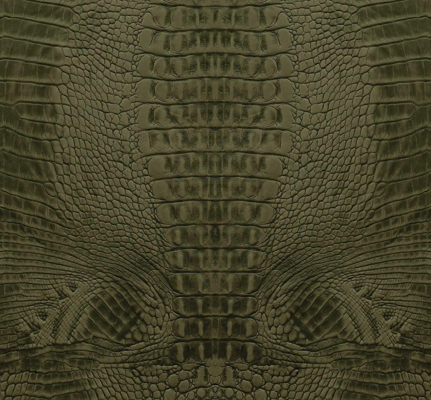 Origin Wallcoverings wall mural crocodile skin moss green - 300 x 279 cm - 357246