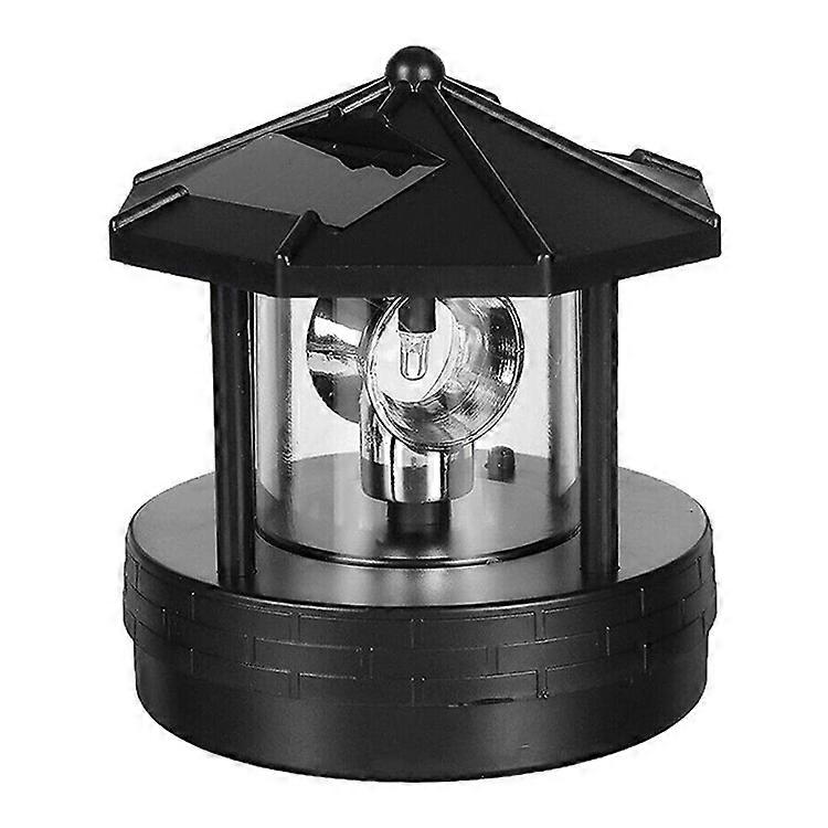 Solar Powered Lighthouse - Decorative Rotating Outdoor Waterproof Led Solar Light