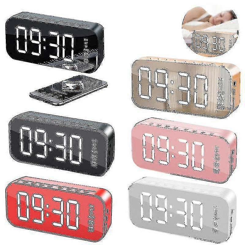 Multifunctional Led Digital Alarm Clock, Bluetooth Speaker, Bedside Desktop Luminous Electronic Music Box
