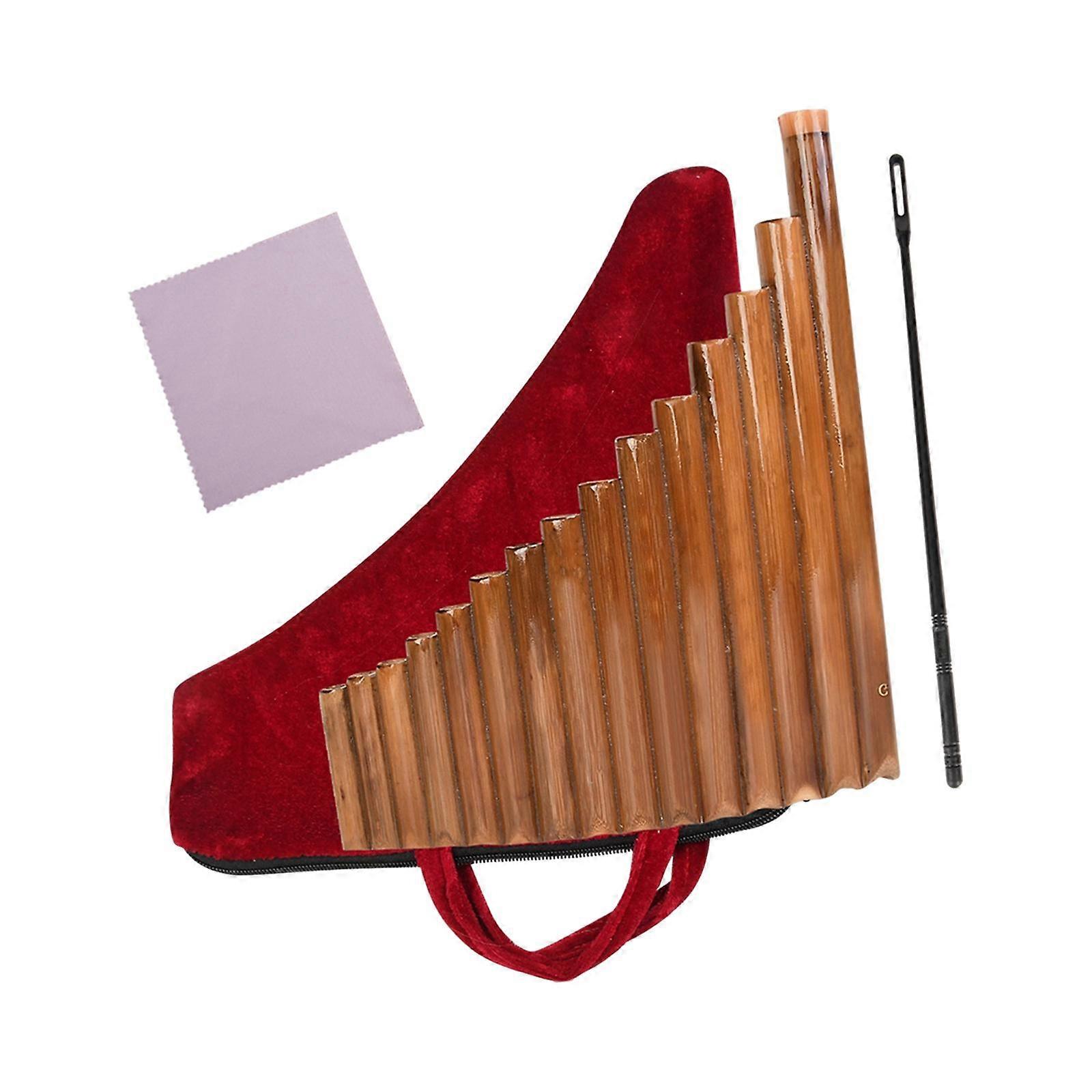Pan Pipe Instrument 15 Tube G Key for Musician Instrument Builder Beginners Left Hand