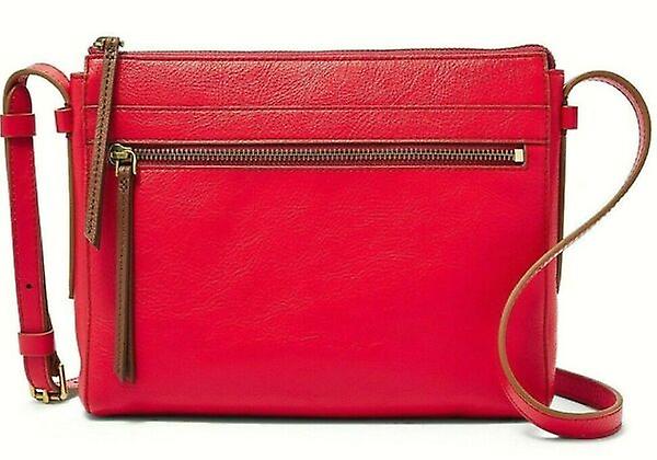 red leather handbag
