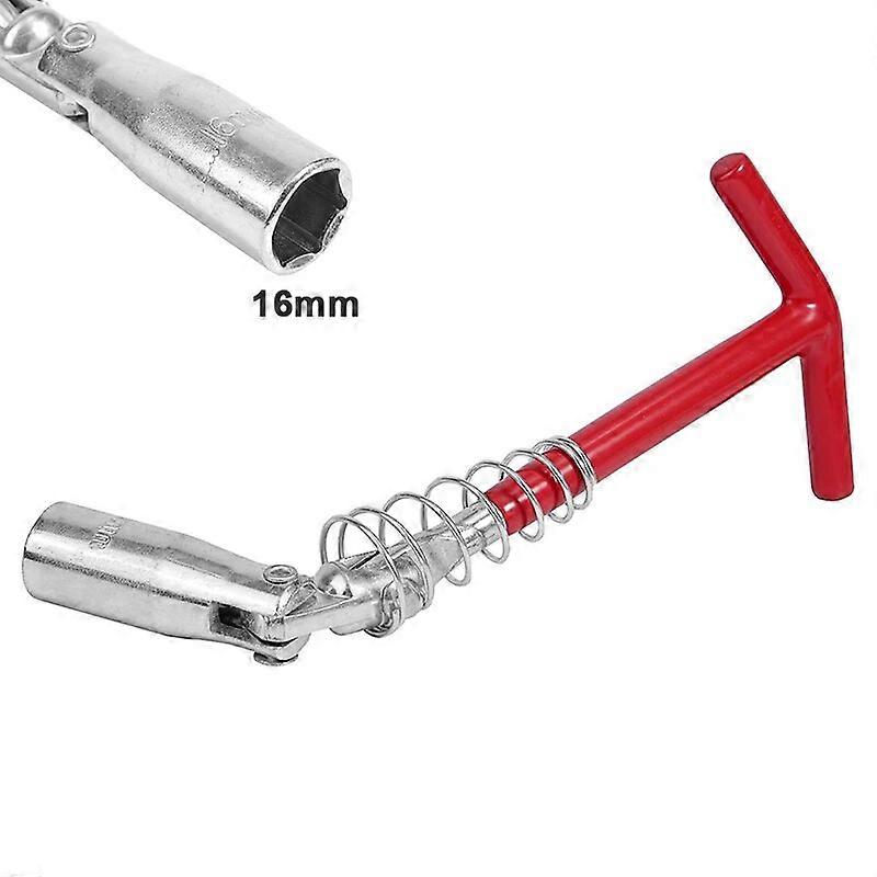 Universal T-Handle Dual Use Spark Plug Wrench Kit 16 21mm Torsion Remover Installer Joint Spark Plug Socket Tool