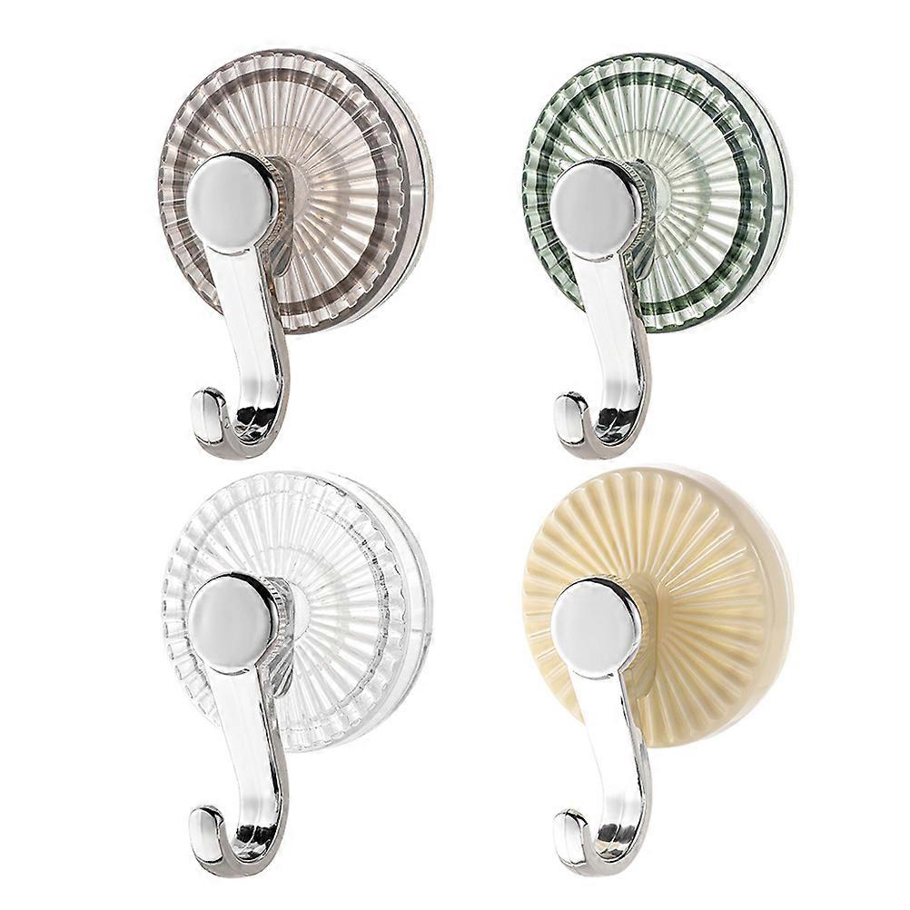 4Pcs Suction Hooks Reusable Heavy Duty Suction Cup Hooks Plastic Suction Hanger