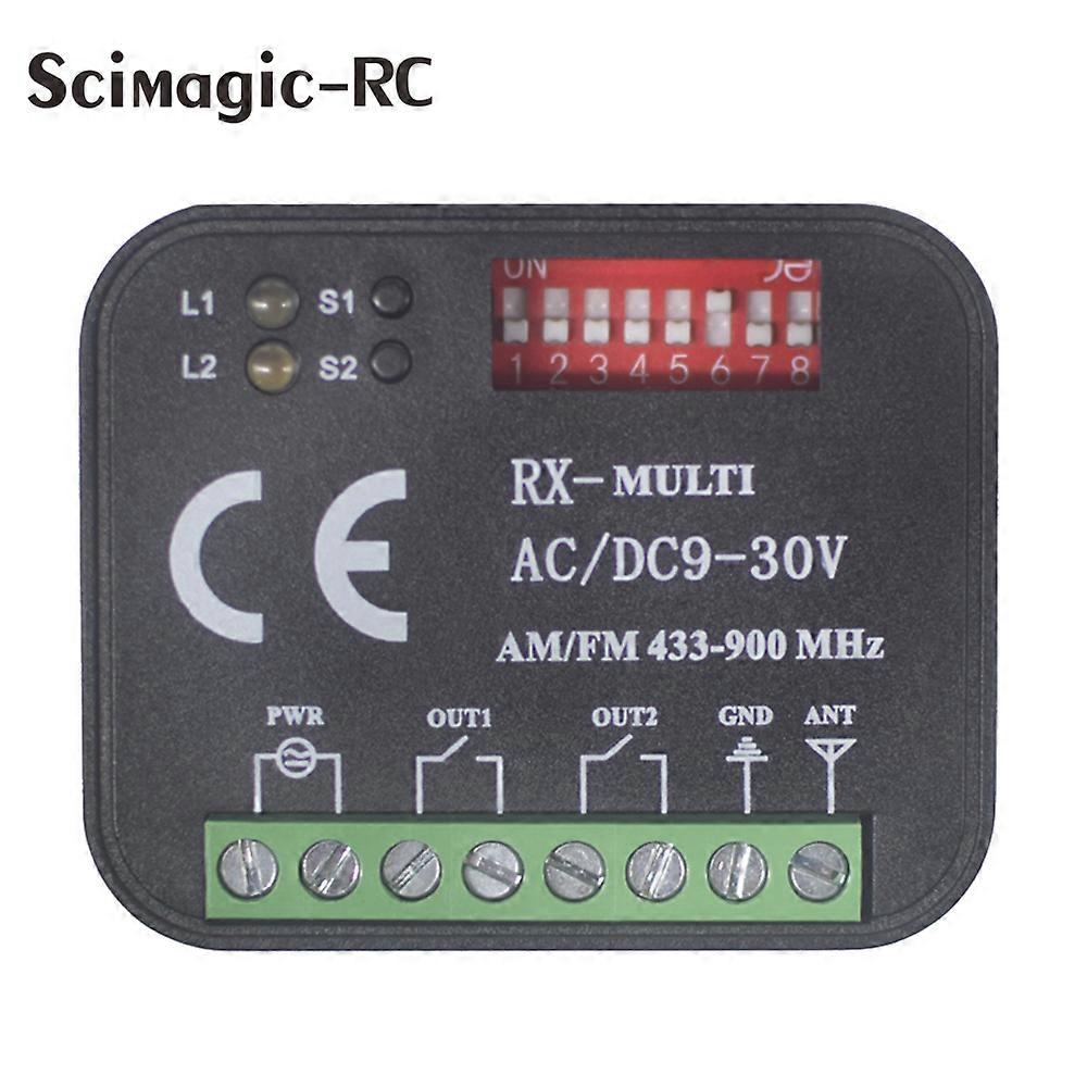 300- 868MHz RX-Multi Universal Garage Door Remote Control Gate Receiver Controller Switch For 433mhz 86835 MHz Transmitter