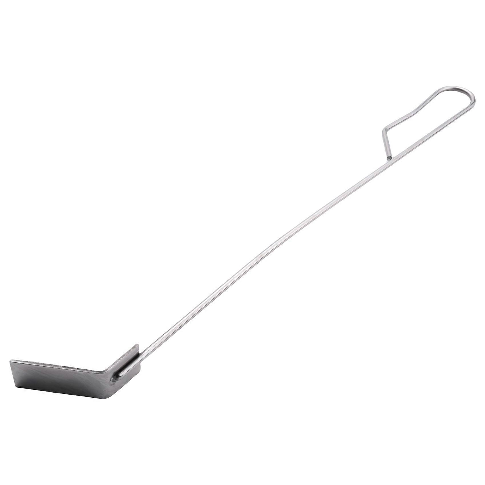 Stainless Steel Charcoal Ash Rake BBQ Ash Tool Rake Poker for Charcoal Smoker Wood Burning Stove Si