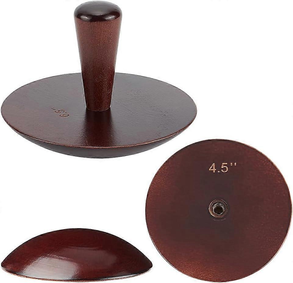 3 Sets Wooden Ceramic Top 4.5"/5.5"/6.3" Beech Wood Interchangeable Pottery Tool with Handle Coconut Brown Clay Modeling Tools for Ceramic Bowl & Plat