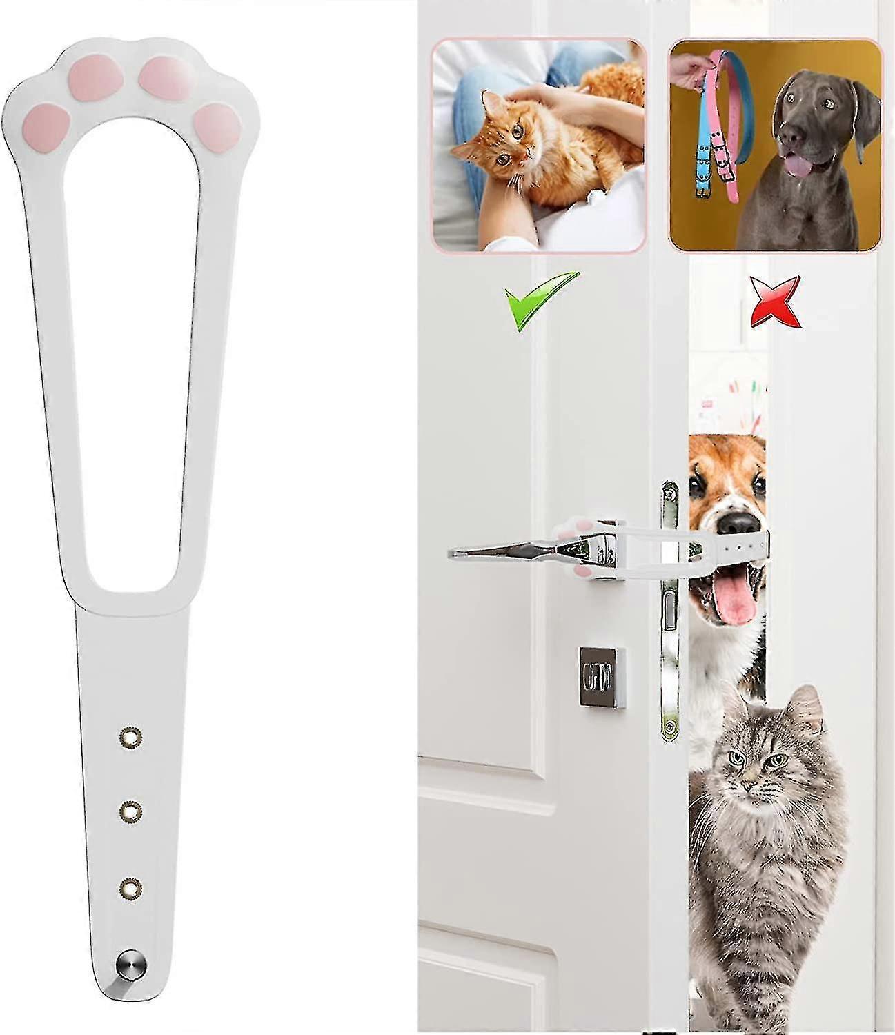 Kedi Kapı Tutucu Mandalı, Köpekleri Kedi Kumu Kutularından ve Yiyeceklerden Uzak Tutmak İçin Ayarlanabilir Kedi Kapısı Alternatifi, esnek Mandal Kayışı Güvenli Bebek