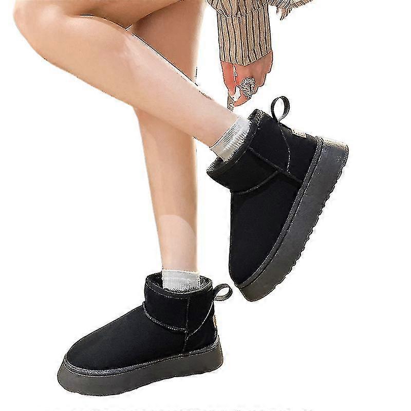 New Thickened Snow Boots With Increased Heels And Warm Fleece Lining For Winter