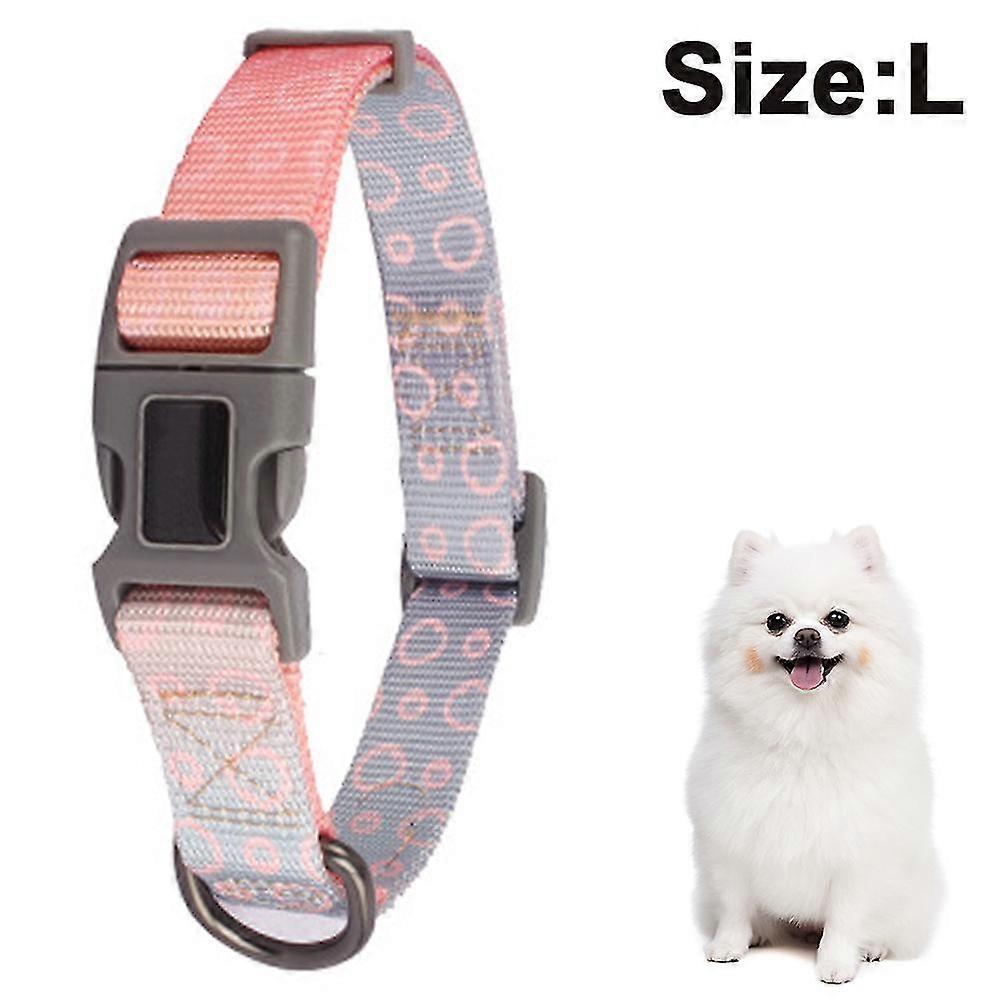 nylon dog collar,comfortable soft lining padded and metal buckle