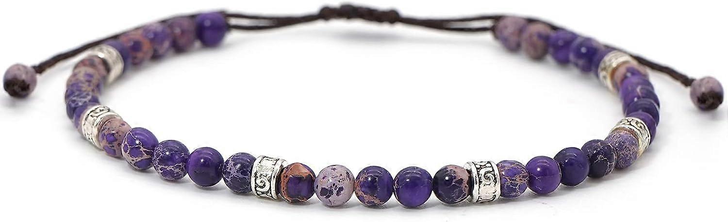 Beaded Bracelets Adjustable Handmade String Bracelet Bohemian Colorful Stone Strand Bracelet for Women