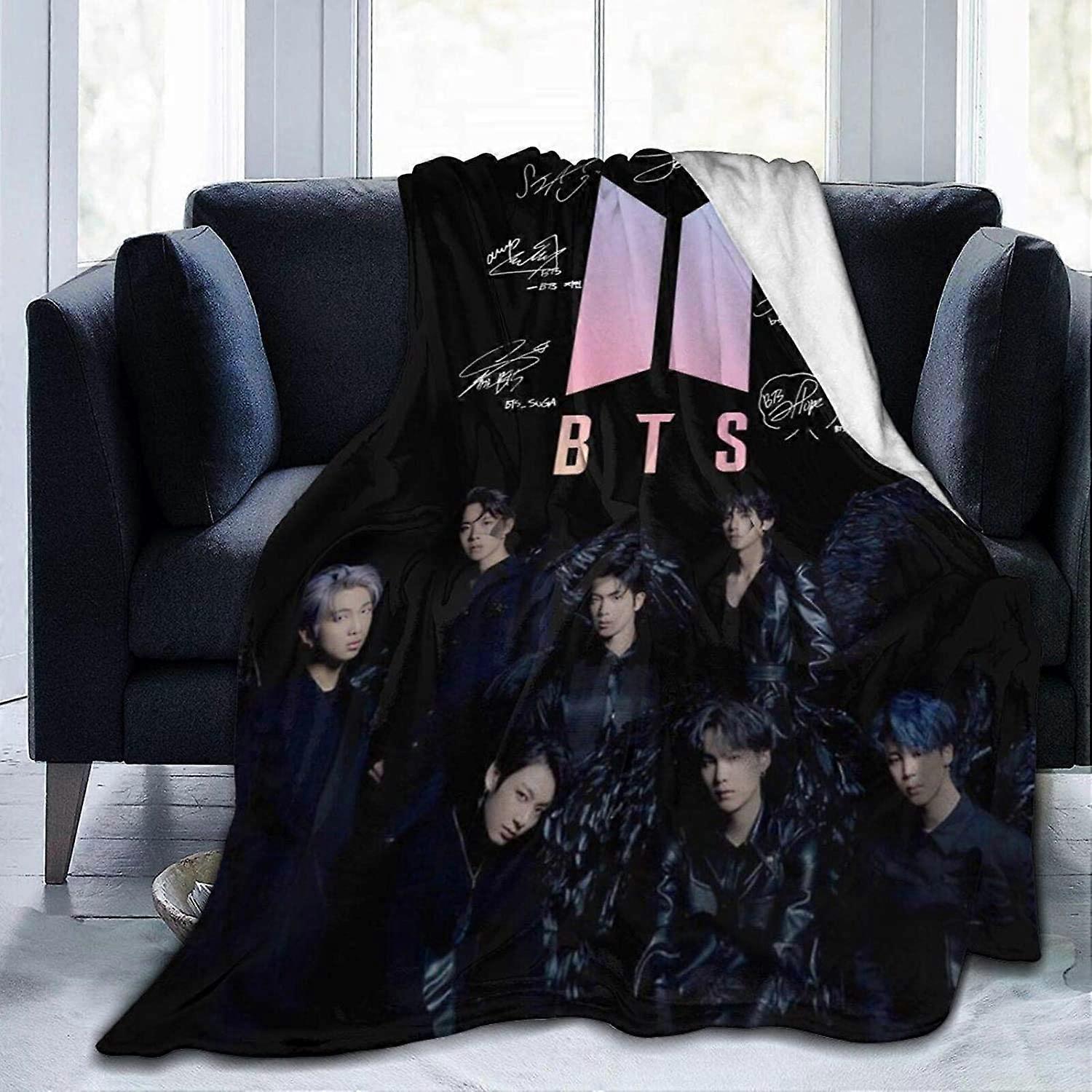 BTS Bangtan Boys Dynamite Ultra-Soft Fleece Blanket Throw Super Soft Fuzzy Lightweight Hypoallergenic Plush Bed Couch Living -SYS22220