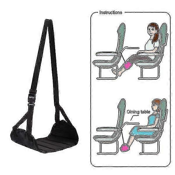 Portable Travel Airplane Foot Rest Made With Memory Foam Flight Hammock
