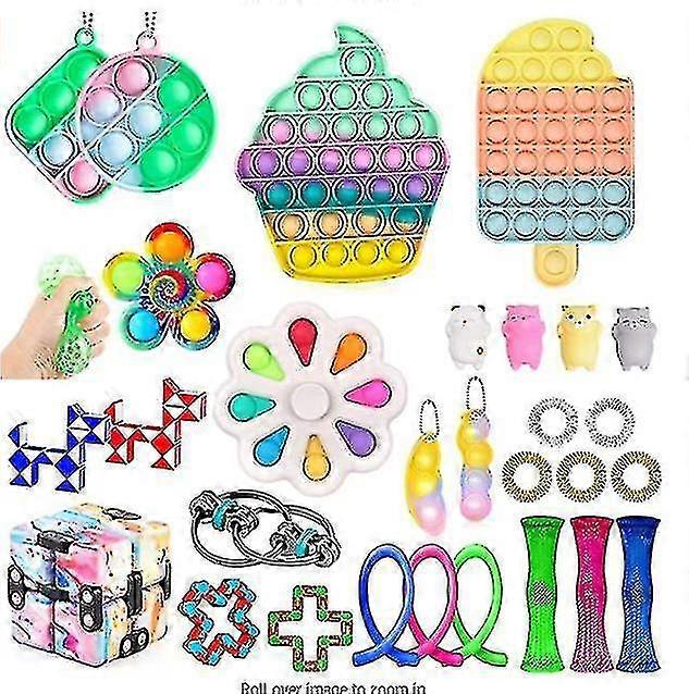 Stress Relief Bubble Toy Set With Ice-creame