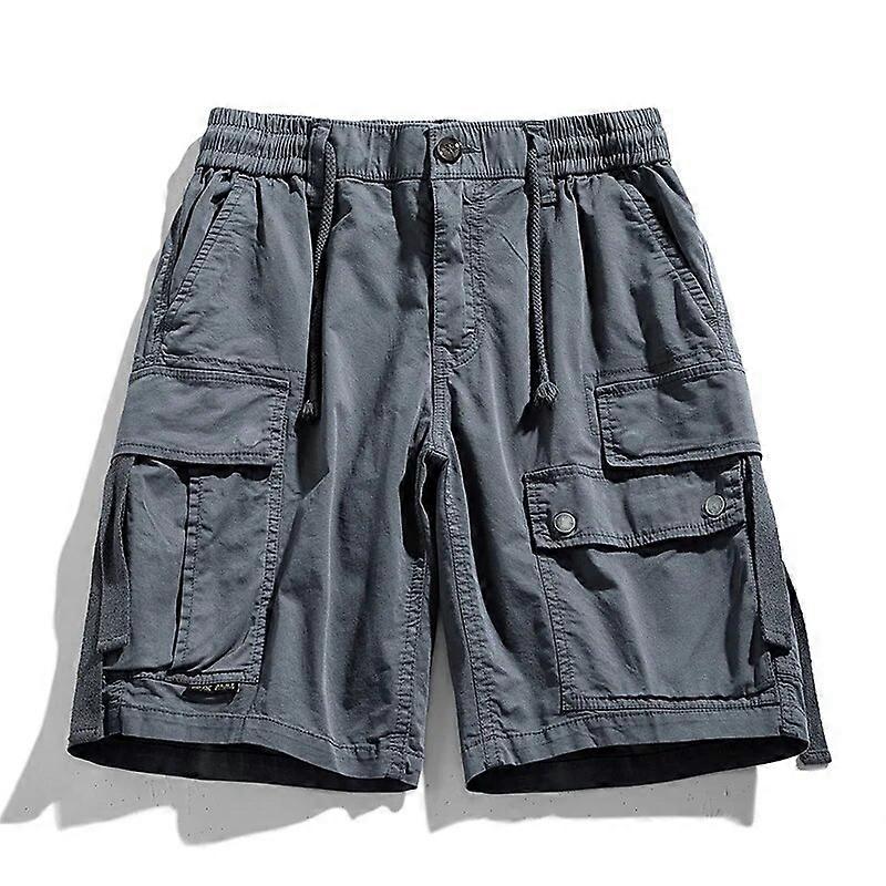 Redkid 2023 Nouveau Été Hommes Militaire Cargo Shorts Hommes Solide Coton Casual Shorts Hommes Mode