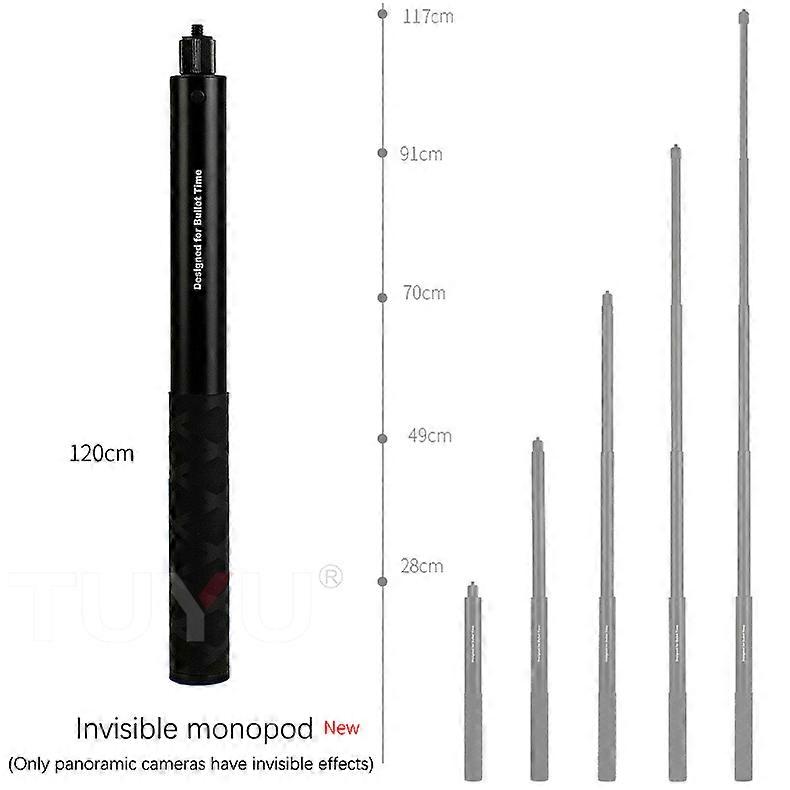 TUYU Aluminum Invisible Selfie Stick Motorcycle Bicycle Bracket for Insta360 go 2 One R X2 Go Pro Max Hero 9 8 7 DJI Accessories
