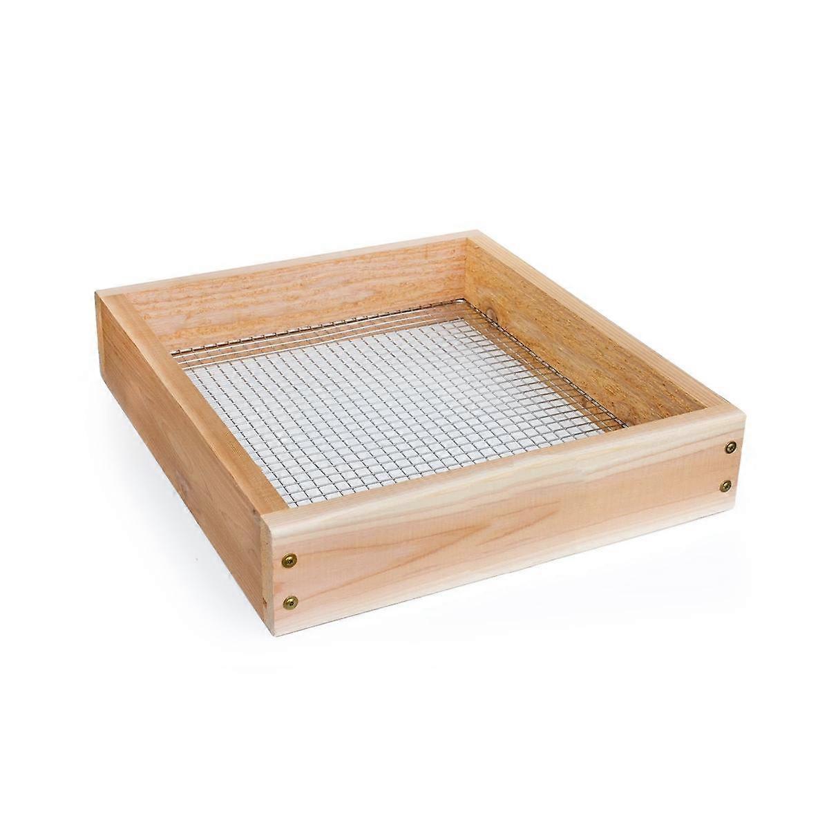 Raw Rutes Hand Garden Sifter for Compost, Dirt and Potting Soil Rough Sawn Sustainable