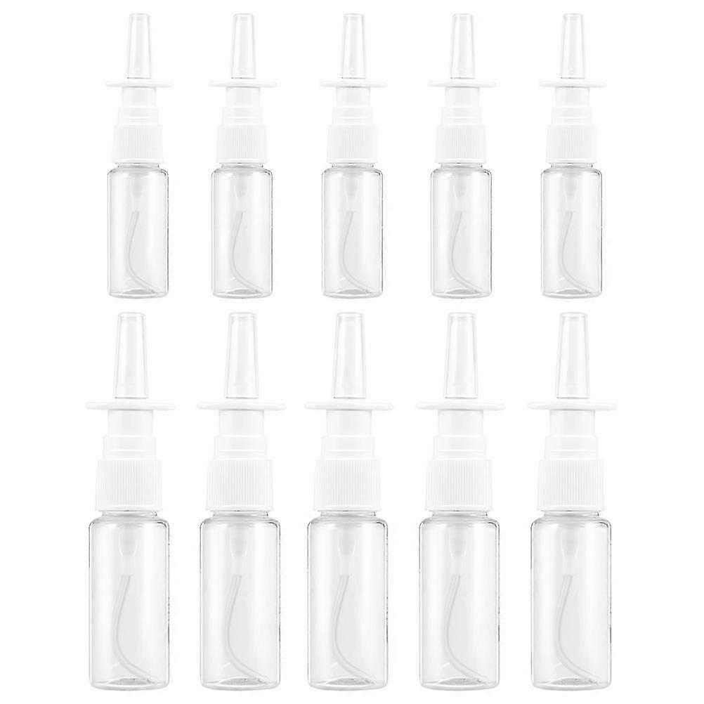 10pcs Transparent Nasal Spray Bottles Empty Sprayer Refillable Containers