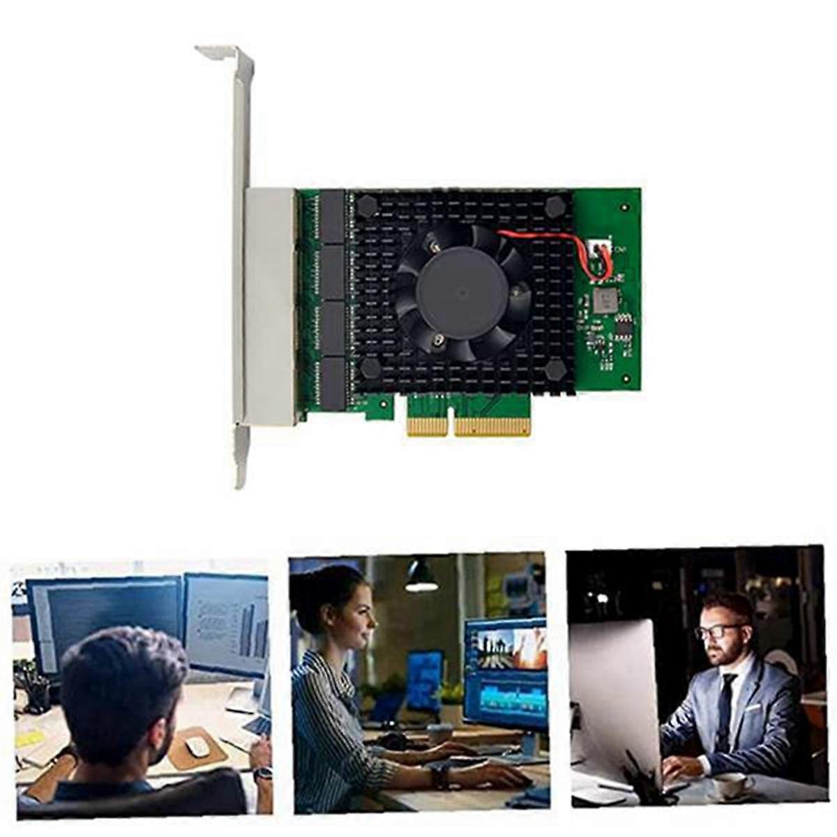 I225-V PCI-E X4 Server Netzwerkkarte 4 Port 2.5G Server Netzwerkkarte I225 Gigabit Gaming-Geschwindigkeit Netwo