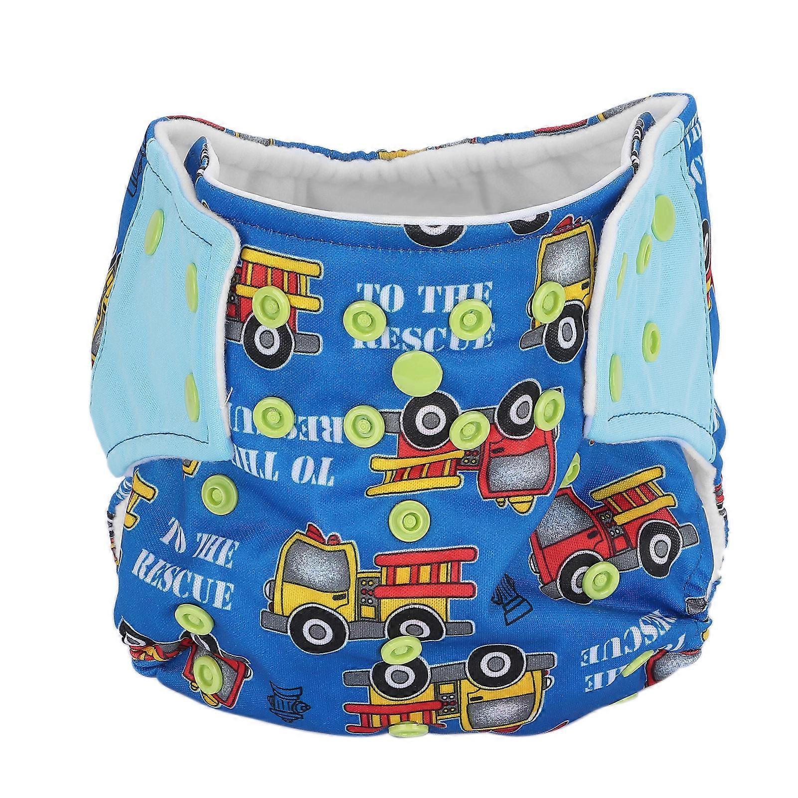 Cartoon Pattern Infant Nappy Diaper Washable Reusable LeakageProof Baby Diaper(Car )